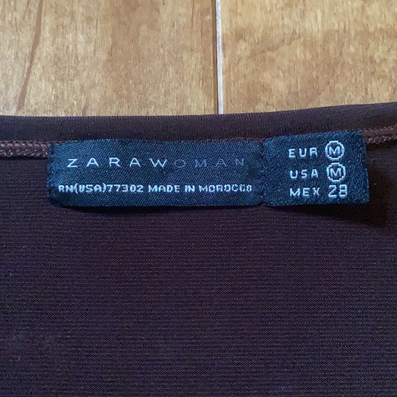 ZARA WOMEN'S  KNOTTED FRONT TOP  SZ M - Picture 2 of 6